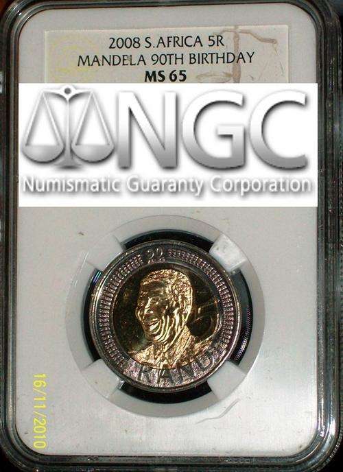 10 X MS65 AVAILABLE - NGC GRADED COIN 2008 R5 B-DAY COINS - BID PER COIN