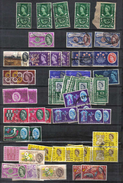 GREAT BRITAIN QEII EARLY FULL SETS F.U. TWO LARGE CARDS FULL C/V R3,500.00+++ SCANS X2