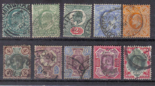 GREAT BRITAIN EDWARD VII 1902 ISSUES SELECTION (SHORT SET) F.U. CHEAPEST C/V R3,875.00 LOOK BELOW