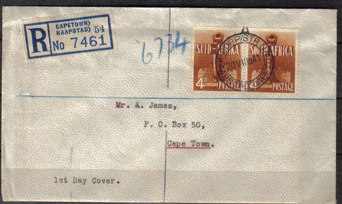 SOUTH AFRICA 1941 F.D.C. EXTREMELY RARE/SCARCE C/V R2500.00+++++ WOW!!!