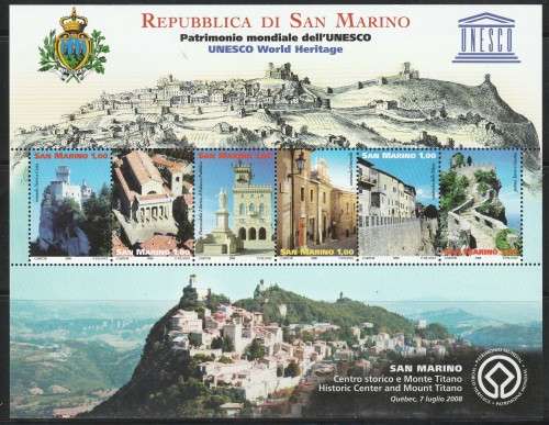 SAN MARINO 2008 ISSUE FULL MINI SHEET MINT** LOOK SCAN