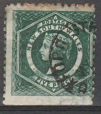 NEW SOUTH WALES 5PENCE GREEN NOT CHECKED LOOK SCAN X 2