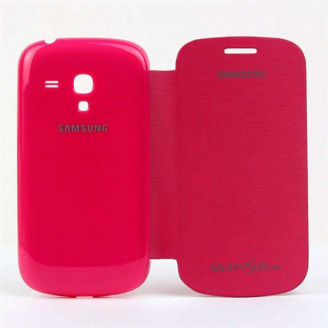 Flip case for Samsung Galaxy S3 mini I8190 + Screen protector  - Pink