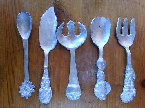 5 Piece Pewter Cutlery  Set