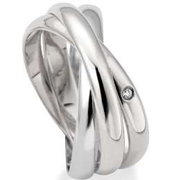 Russian Tri-band 316L SS Ring - Size 9