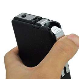 BLACK CIGARETTE CASE WITH LIGHTER