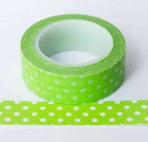 Washi Tape - Green Polka Dots