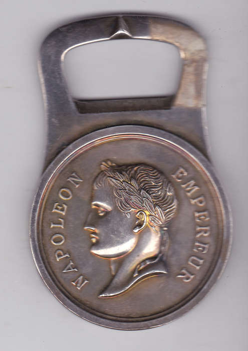 VINTAGE CHRISTOFLE FRANCE SILVERPLATE NAPOLEON EMPEREUR  BOTTLE OPENER