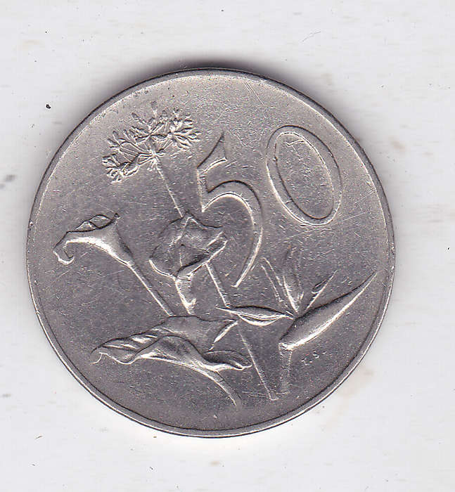 SUID AFRIKA 50 CENTS 1965