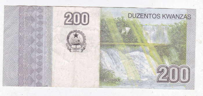 ANGOLA 200 KWANZAS TCHIMBUE 2012 FACE VALUE R15.69