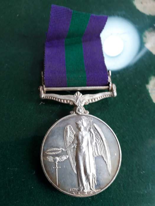 ARMY GENERAL SERVICE MEDAL AS.28327 PTE.M MOKOTJO  A.P.C PALESTINE BAR 1945-48 R EF-UNC 1945-48 EF