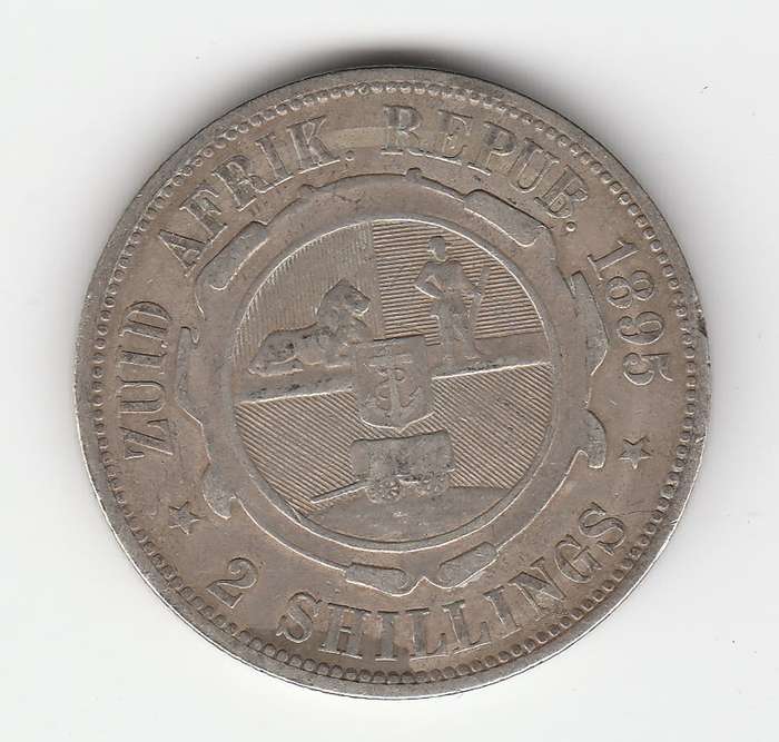 ZAR KRUGER 2 SHILLINGS 1895