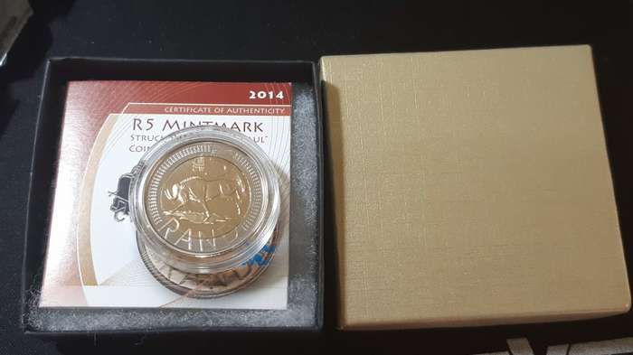 SOUTH AFRICA R5 OOM PAUL RS 2014 MINT MARK IN BOX WITH COA
