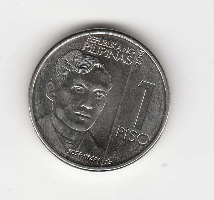 PHILIPPINES 1 PESO FLOWERS NEW SERIES HIGH-GRADE 2018