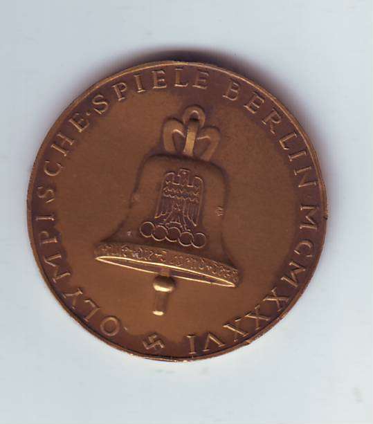 THE BERLIN OLYMPICS BRONZE MEDAL NAZI 1936