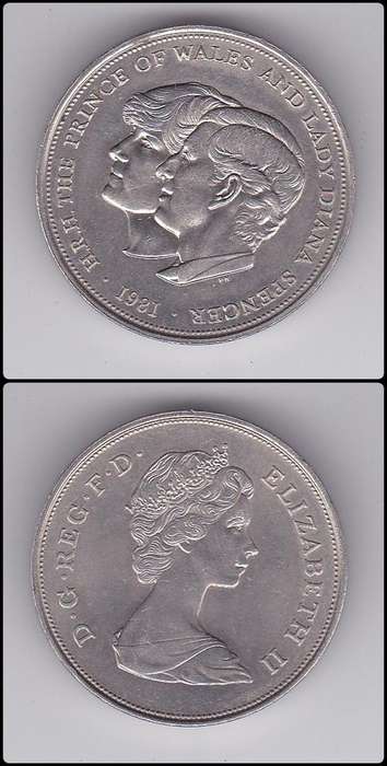 THE PRINCE OF WALES AND LADY DIANA SPENCER CROWN 1981