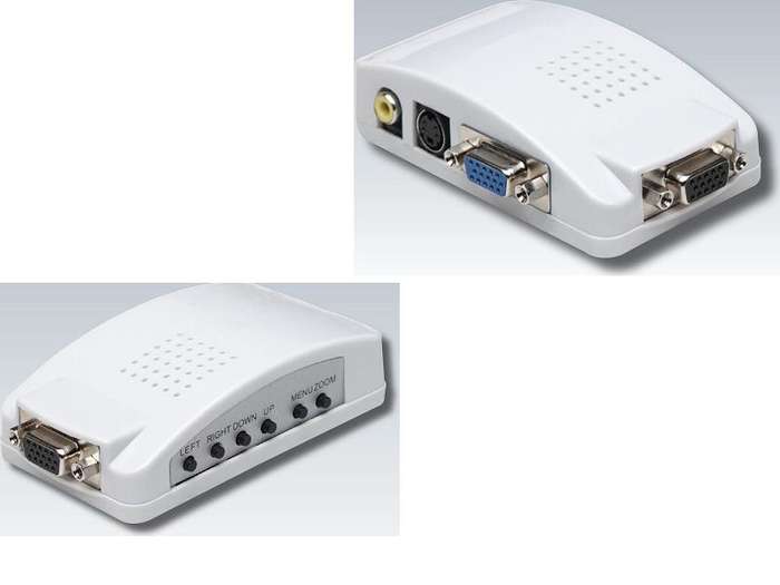 VGA to RCA / VGA to AV and VGA to Svideo Converter (PC to TV Converter, VGA to AV Converter)