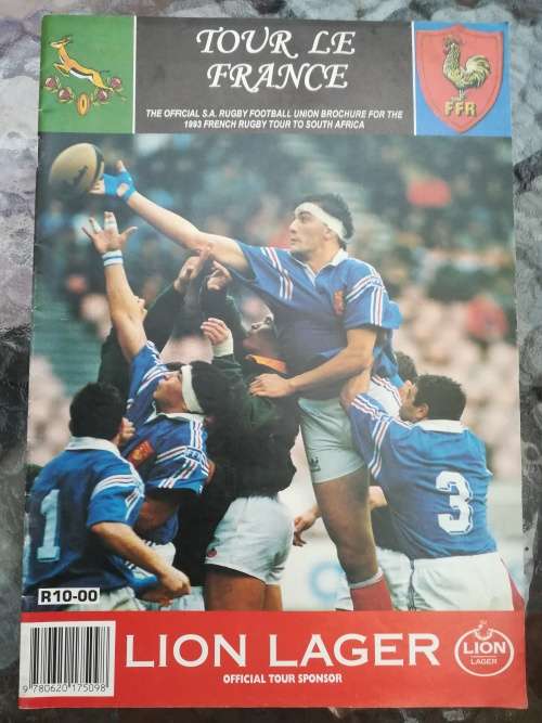 SOUTH AFRICA VS FRANCE BROCHURE 1993 TOUR