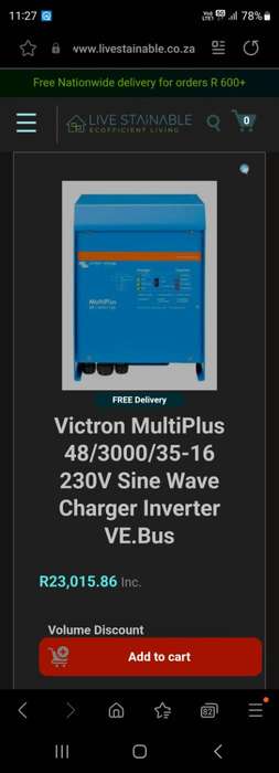 Victron Multiplus 3Kva 48v Inverter & Charger