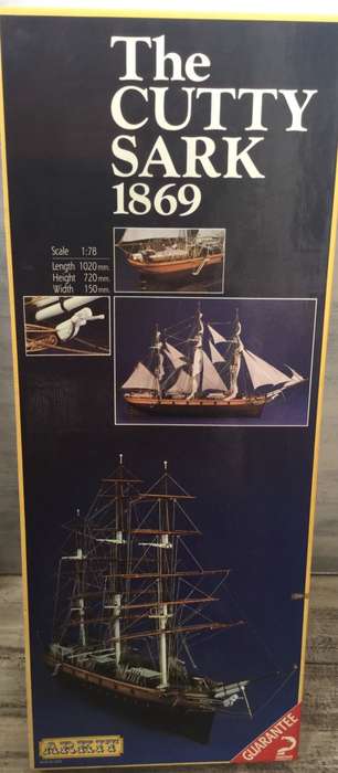 Cutty Sark 1:78 scale model. Box has been opened but small contents still within sealed packets
