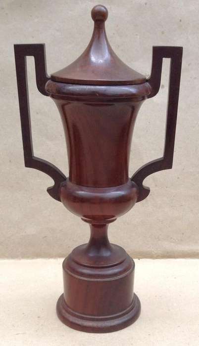 Wooden Trophy 21.5cms height, removable Lid,...