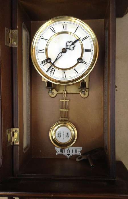 Perfect working, strikes on half-hour and hour, West Germany. Length 600 mm.. Postage R75.00