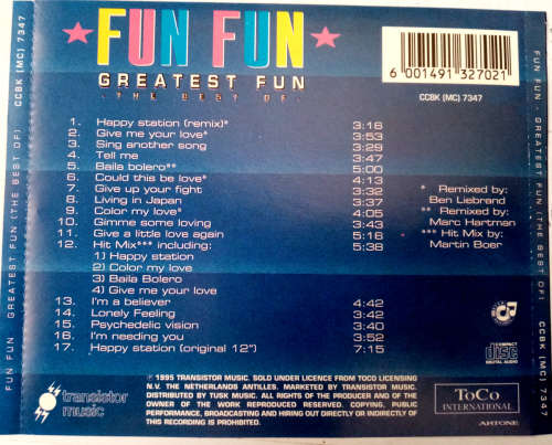 Fun Fun - Greatest Fun (Best of) Rare CD