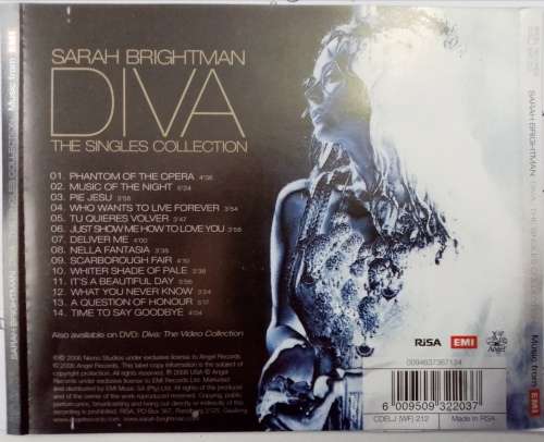 Sarah Brightman  Diva : Singles Collection CD