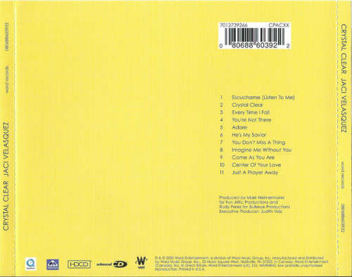 Jaci Velasquez - Crystal Clear CD Import