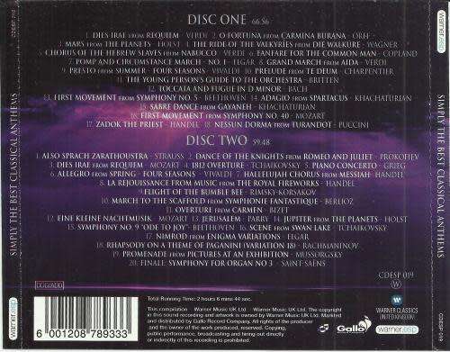 Various - Simply The Best Classical Anthems Double CD Sealed