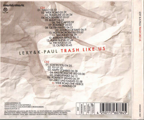 Lexy & K-Paul - Trash Like Us Double CD Import