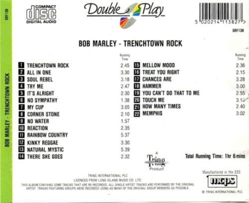 Bob Marley - Trenchtown Rock CD Import