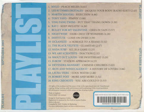 Various - Playlist: September 2005 CD Import Sealed