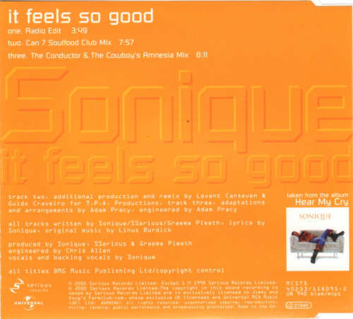 Sonique - It Feels So Good Maxi Single CD Import