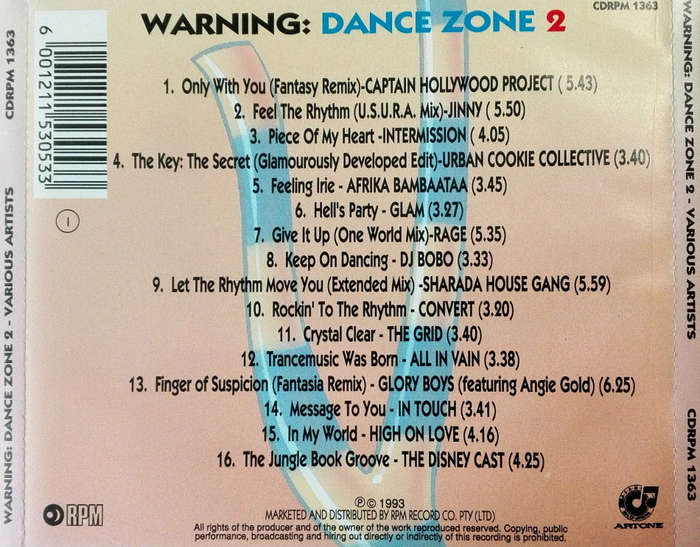 Various - Warning: Dance Zone 2 CD
