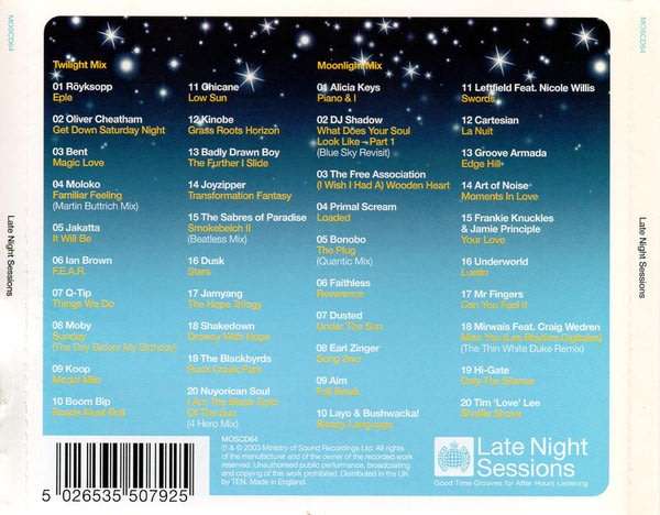 Various - Late Night Sessions Double CD Import