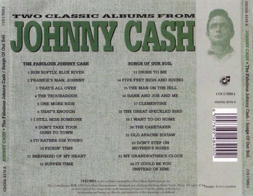 Johnny Cash - Two Classic Albums: Fabulous Johnny Cash / Songs of Our Soil CD