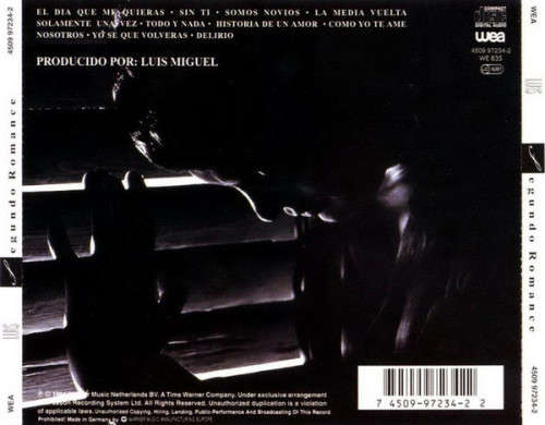 Luis Miguel - Segundo Romance CD Import