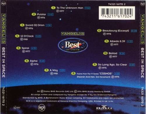 Vangelis - Best In Space CD Import