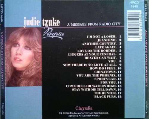 Judie Tzuke - Portfolio: Message From Radio City (Best of) CD Import