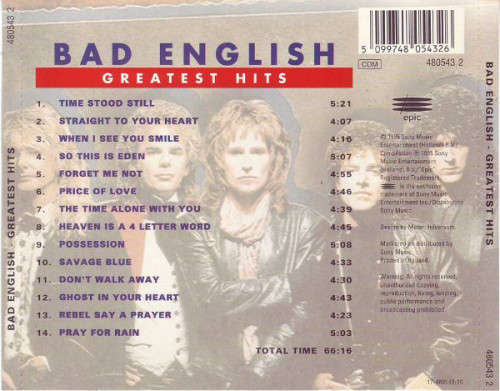 Bad English - Greatest Hits  CD Import