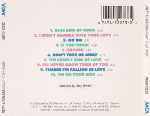 Patty Loveless - Honky Tonk Angel CD Import
