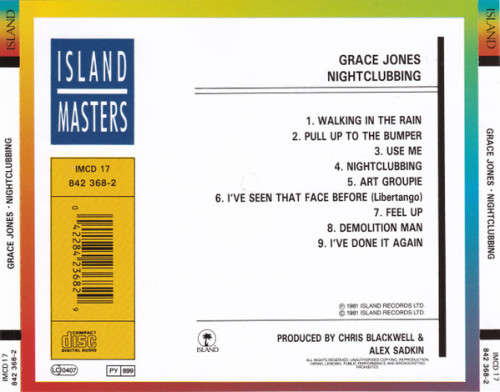 Grace Jones - Nightclubbing CD Import