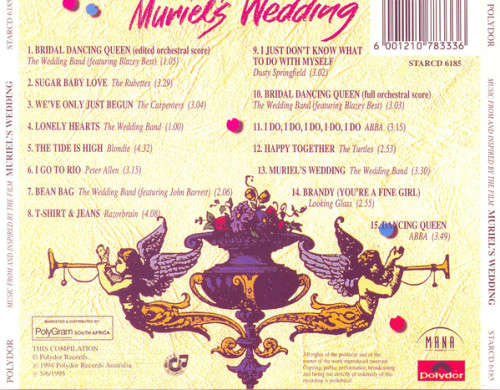 Soundtrack - Muriel`s Wedding CD