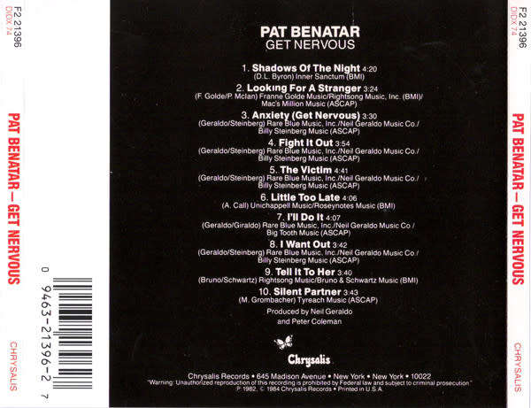 Pat Benatar - Get Nervous CD Import