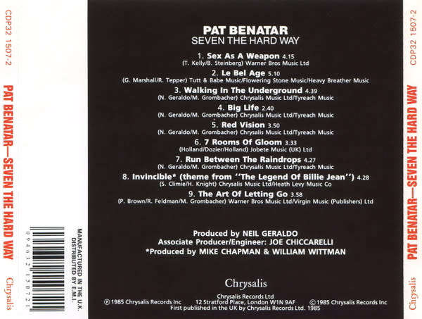Pat Benatar - Seven the Hard Way CD Import