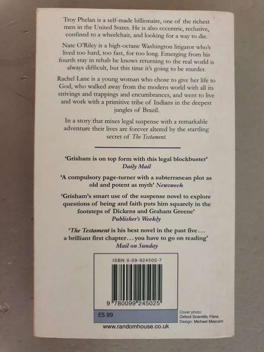 John Grisham - The Testament Paperback