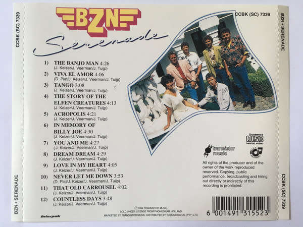 BZN - Serenade CD