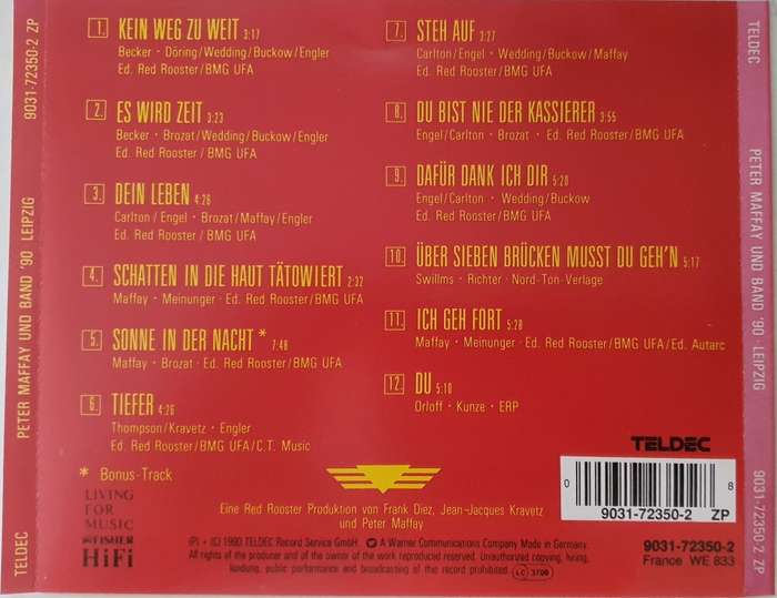 Peter Maffay `90* Und Band - Leipzig CD Import