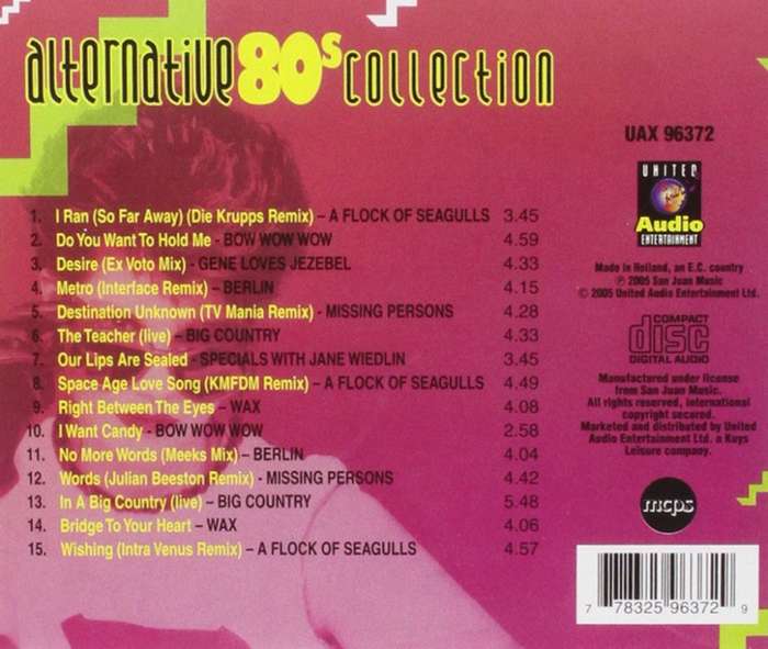 Various - Alternative `80s Collection CD Import